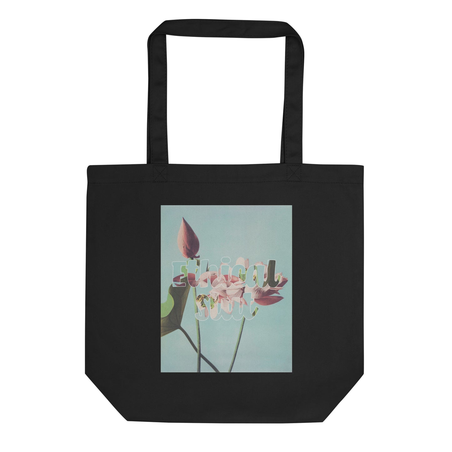Ethical non-monogamy eco-friendly tote bag with bold message and floral design for pleasure-positive lifestyles