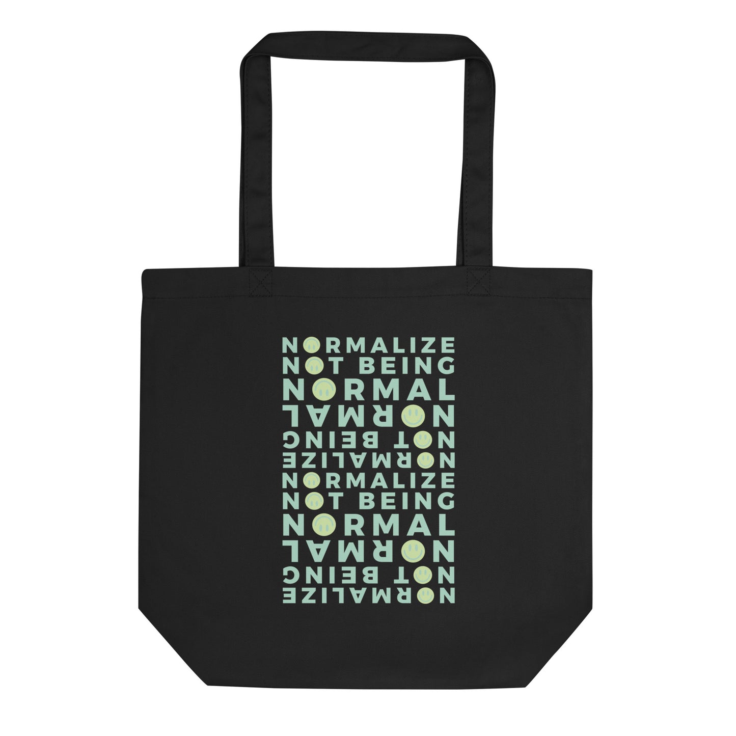 Colorful and modern eco cotton tote bag with bold neurodivergent statement for school
