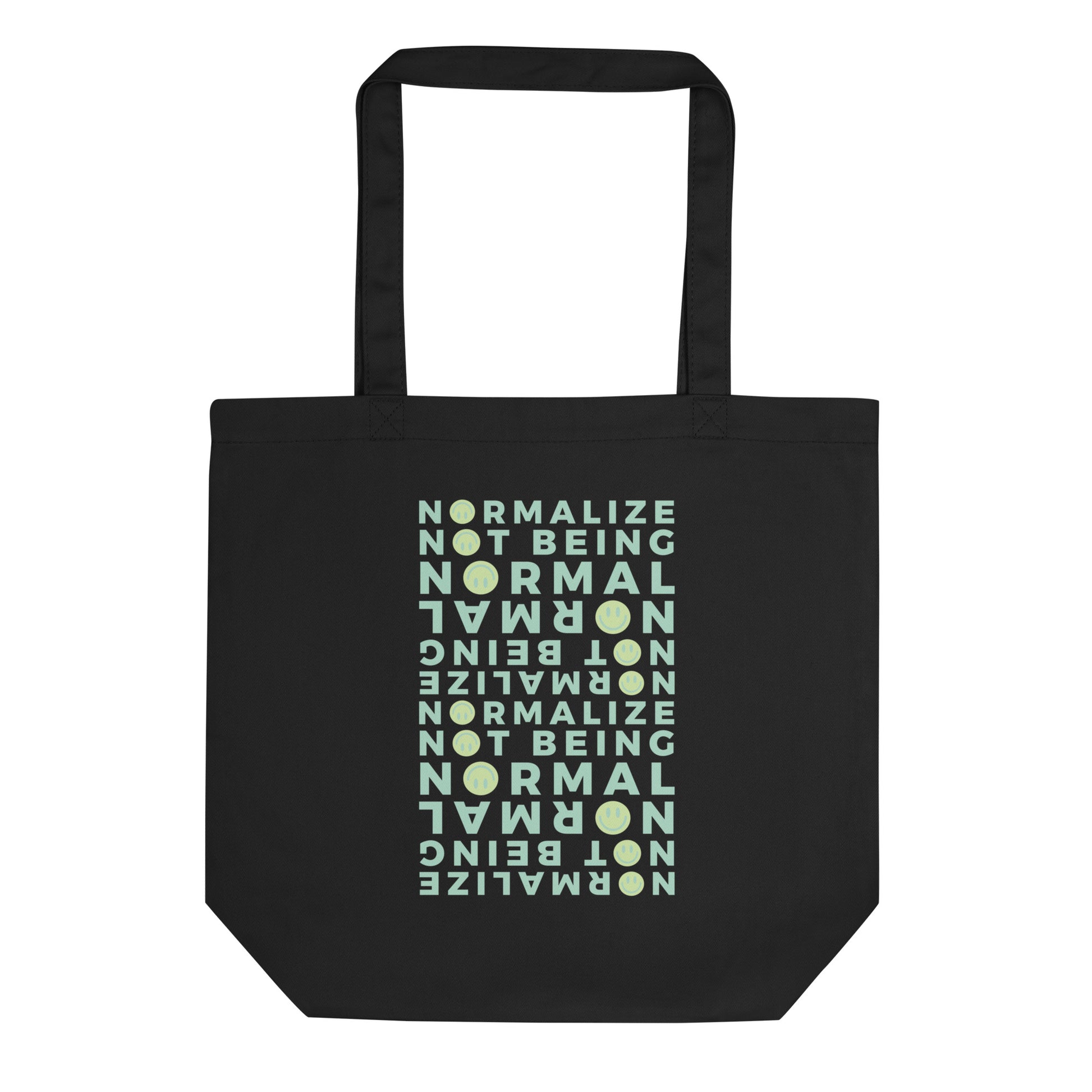 Colorful and modern eco cotton tote bag with bold neurodivergent statement for school