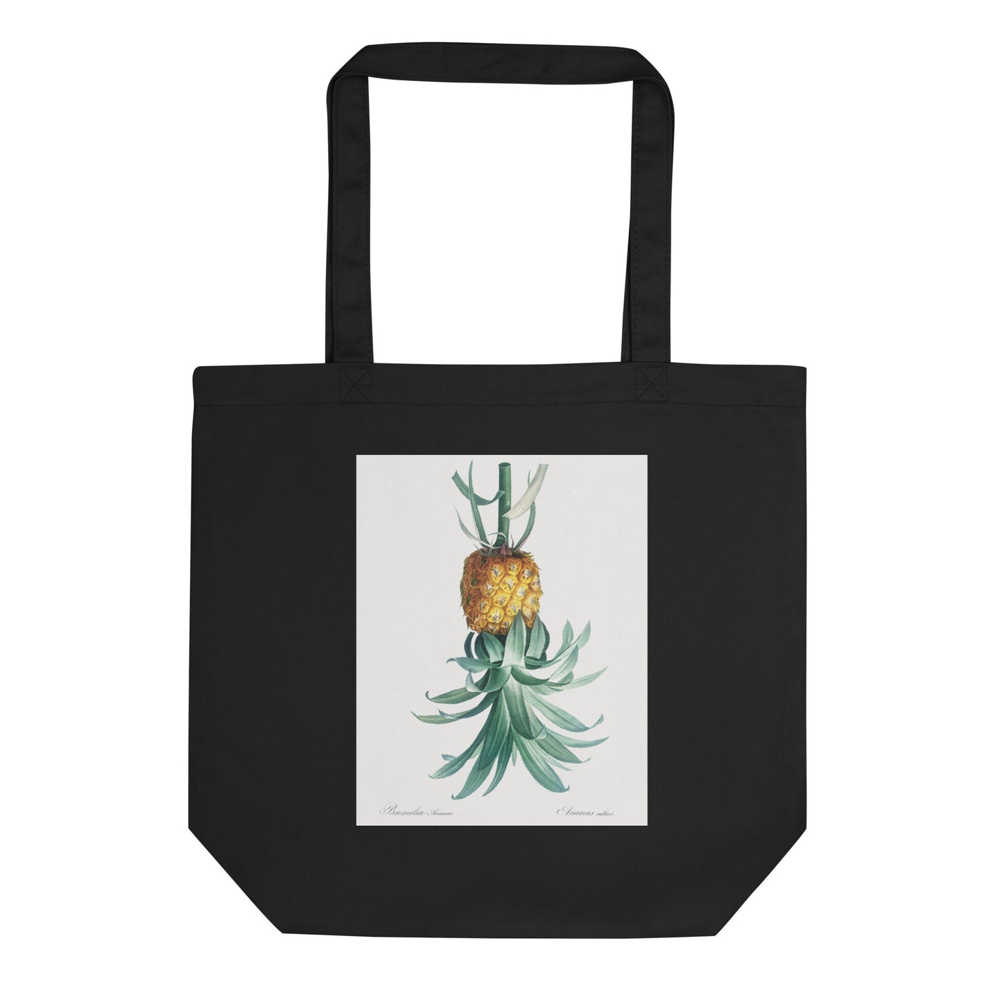 Reverse pineapple design printed on reusable eco cotton tote for stylish statement.