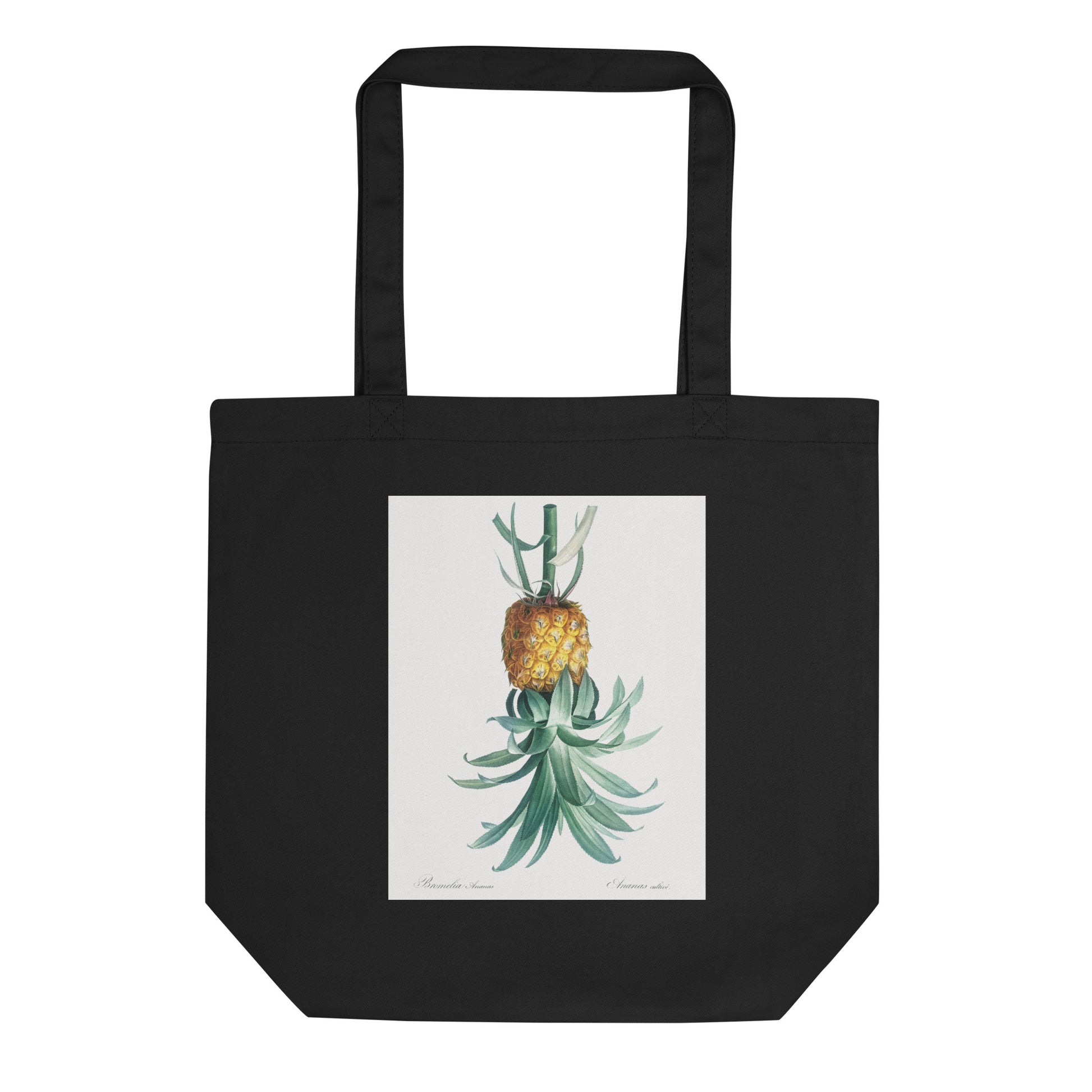 Reverse pineapple design printed on reusable eco cotton tote for stylish statement.