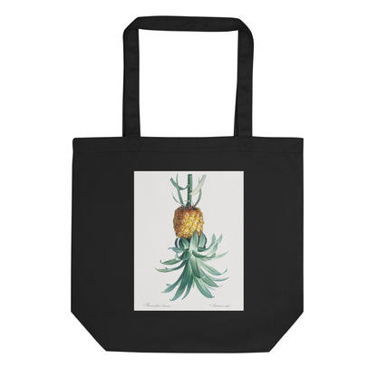 Reverse pineapple design printed on reusable eco cotton tote for stylish statement.
