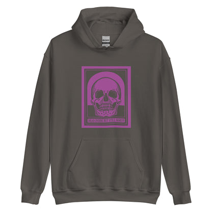 Unisex hoodie with vintage skull design and bold “Dead Inside” text, a dark humor retro-inspired sweatshirt for jaded expression
