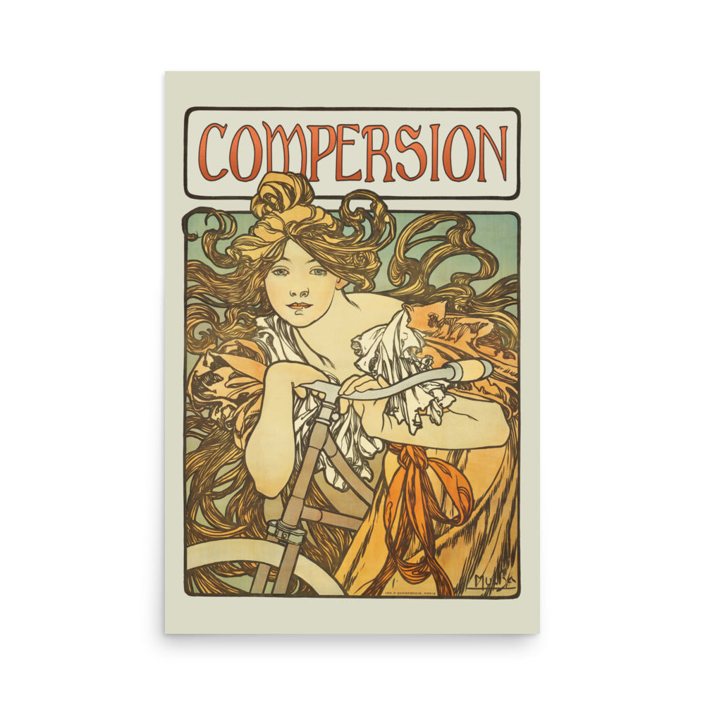 Vintage inspired polyamory printable "Compersion" poster for ethical non-monogamy affirmation with home decor