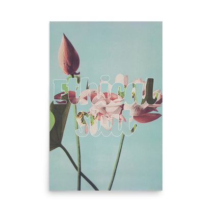 Vintage-style Ethical Non-Monogamy poster with bold typography printed on thick matte paper