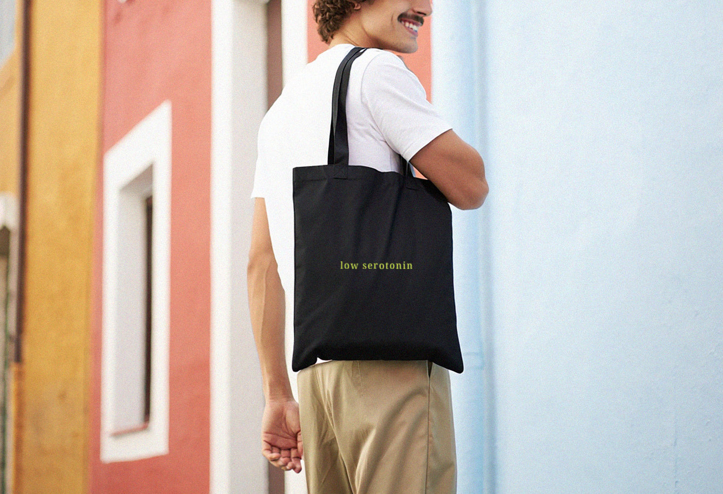 Low Serotonin Eco Tote Bag – Existential Dread Neurodivergent Carryall