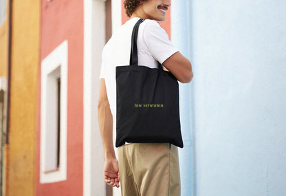 Low Serotonin Eco Tote Bag – Existential Dread Neurodivergent Carryall