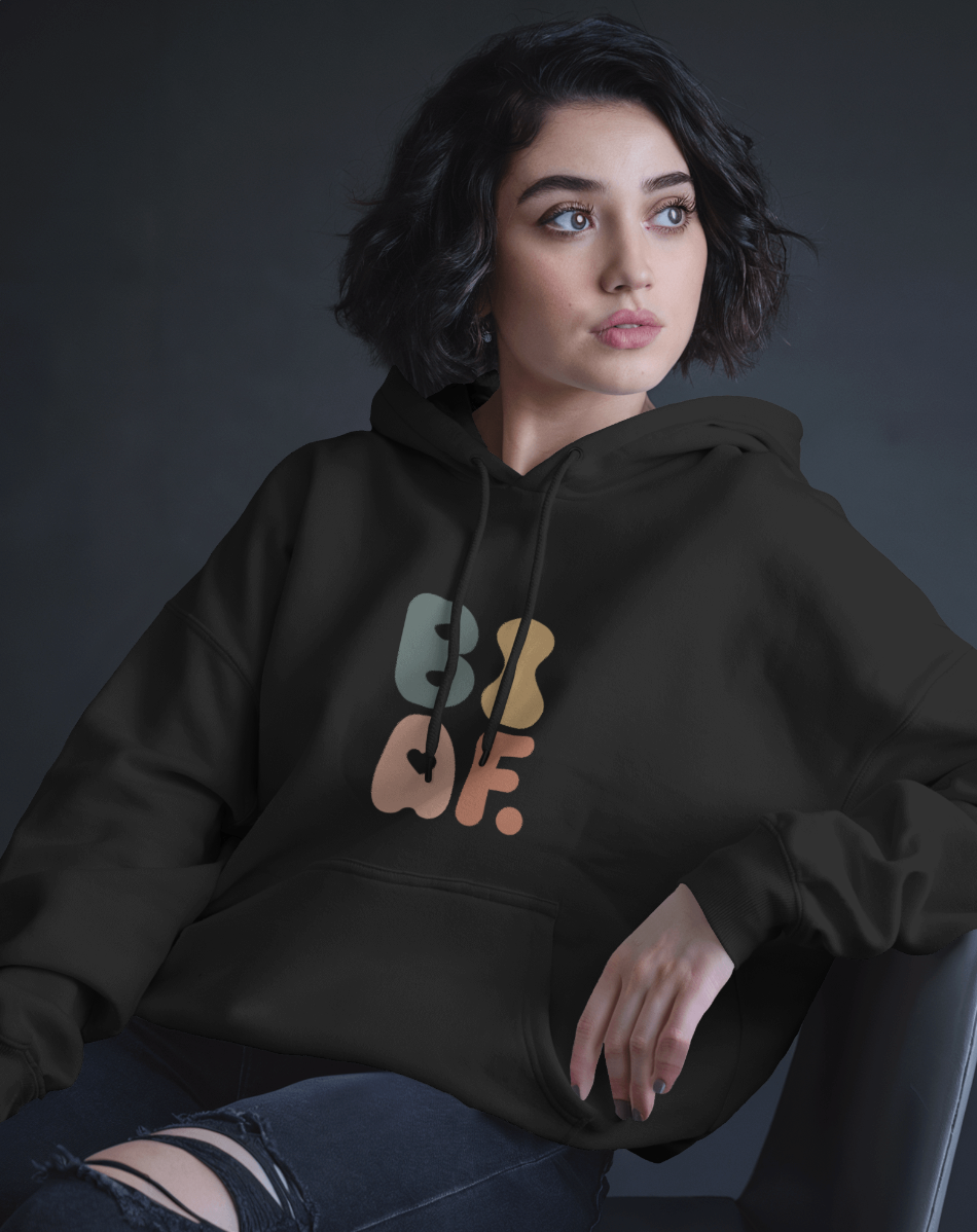 BI AF Bisexual Pride Unisex Hoodie – Bold Retro LGBTQ+ Colorful Sweatshirt