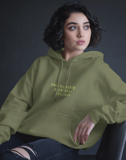 Relationship Escalator Dropout Unisex Hoodie – Cheeky ENM Statement Sweatshirt