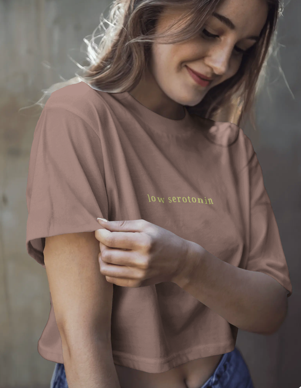 Low Serotonin Crop Top – Existential Dread Neurodivergent Tee
