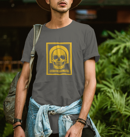 Dead Inside T-Shirt – Yellow Vintage Skull Dark Humor Tee