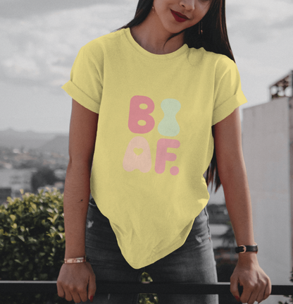 BI AF Bisexual Pride T-Shirt – Soft Pastel Retro LGBTQ+ Tee