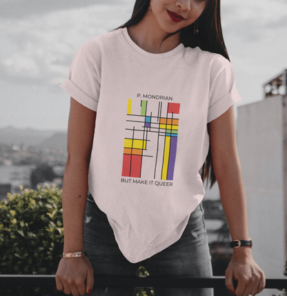 Queer Mondrian T-Shirt – LGBTQ Pride Abstract Art Tee