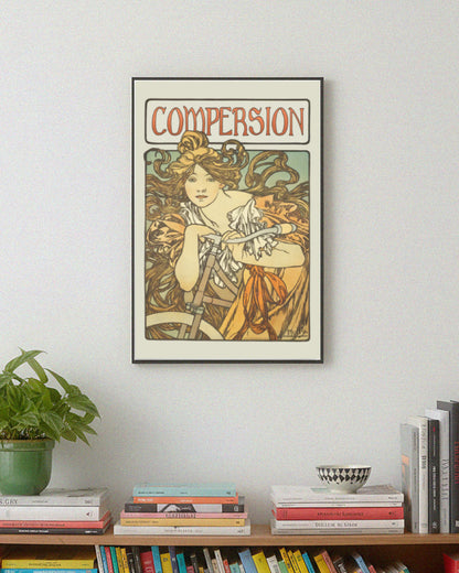 Vintage Compersion Poster – Art Nouveau Polyamory Wall Art