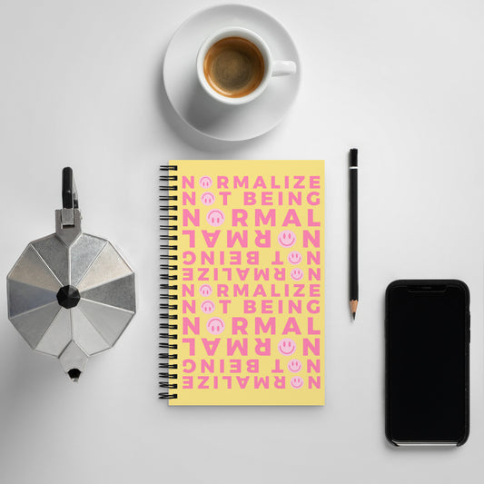 Neurodivergent Affirmation Notebook – Yellow Smiley Empowerment Journal
