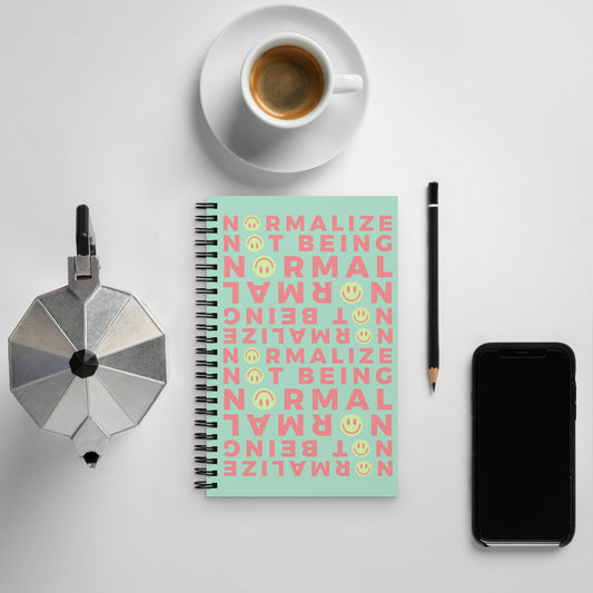 Neurodivergent Affirmation Notebook – Green Smiley Empowerment Journal