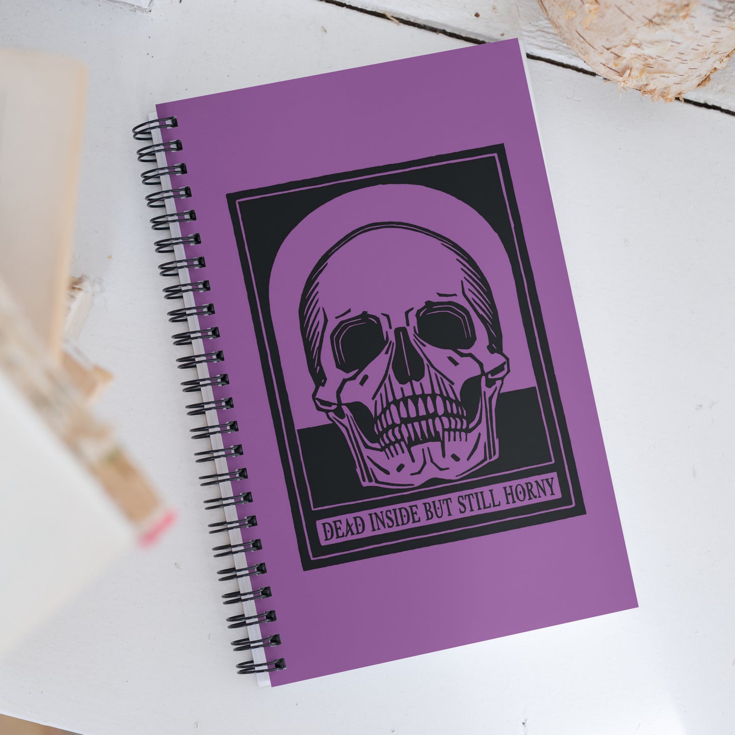 Dead Inside Notebook – Vintage Skull Dark Humor Journal