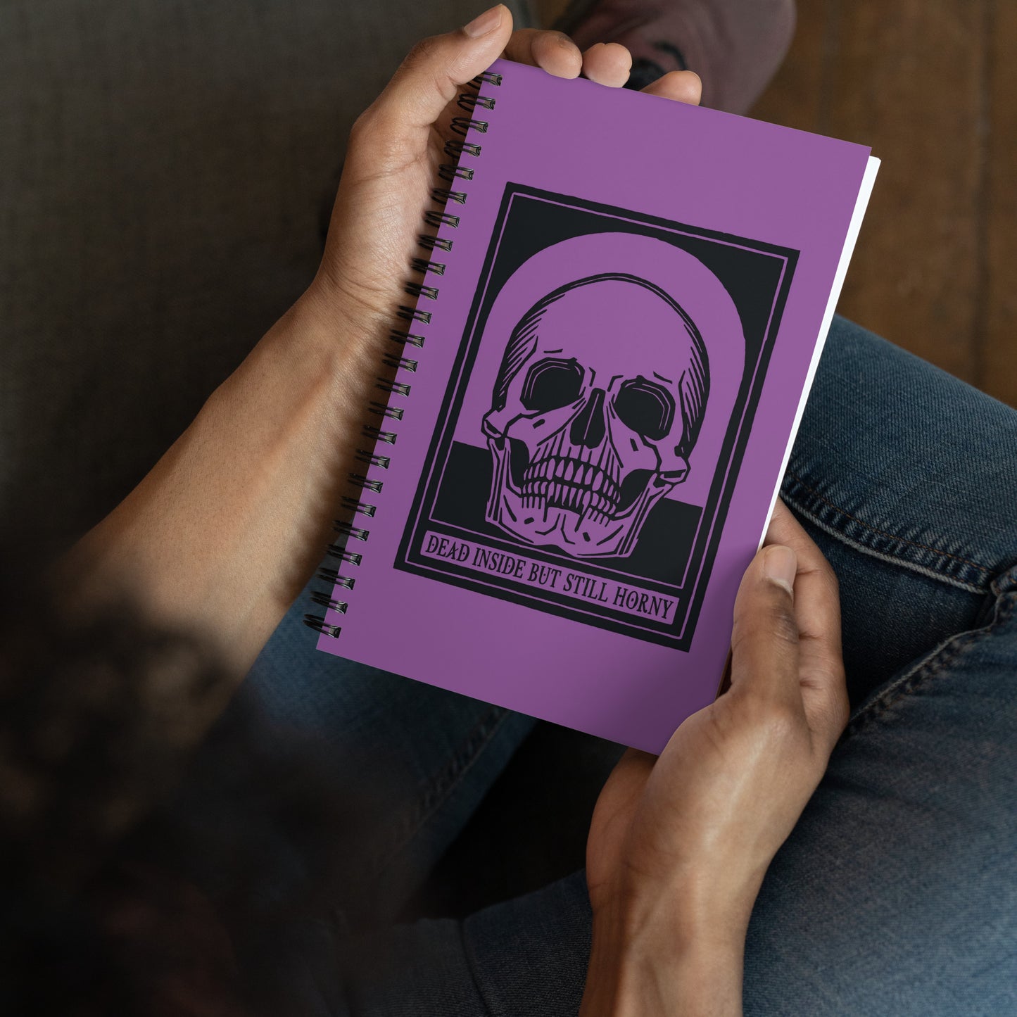 Dead Inside Notebook – Vintage Skull Dark Humor Journal