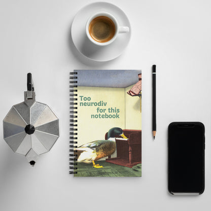 Too Neurodiv for This Notebook – Funny Vintage Neurodivergent Journal