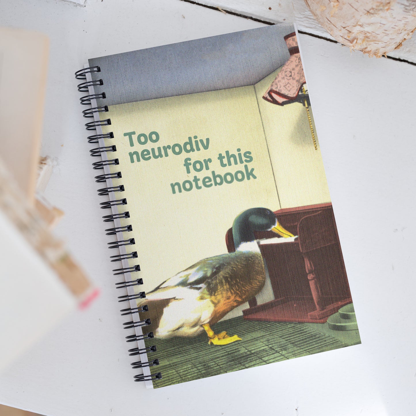 Too Neurodiv for This Notebook – Funny Vintage Neurodivergent Journal