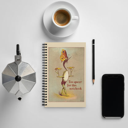 Too Queer for This Notebook – Playful Vintage Queer Spiral Journal