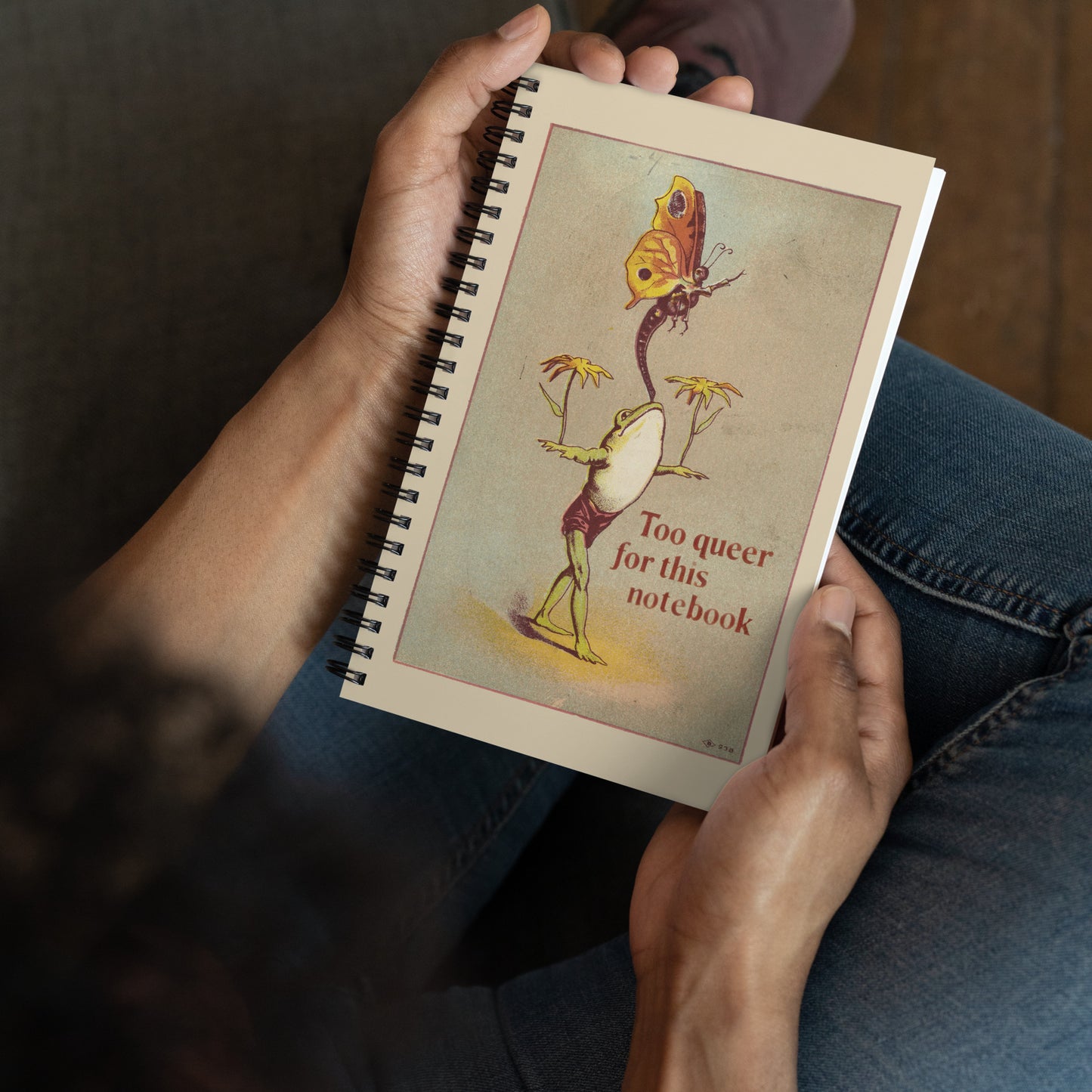 Too Queer for This Notebook – Playful Vintage Queer Spiral Journal