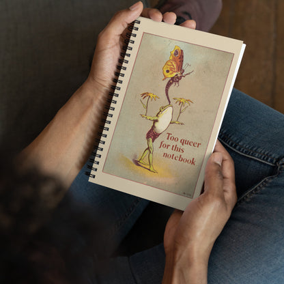 Too Queer for This Notebook – Playful Vintage Queer Spiral Journal