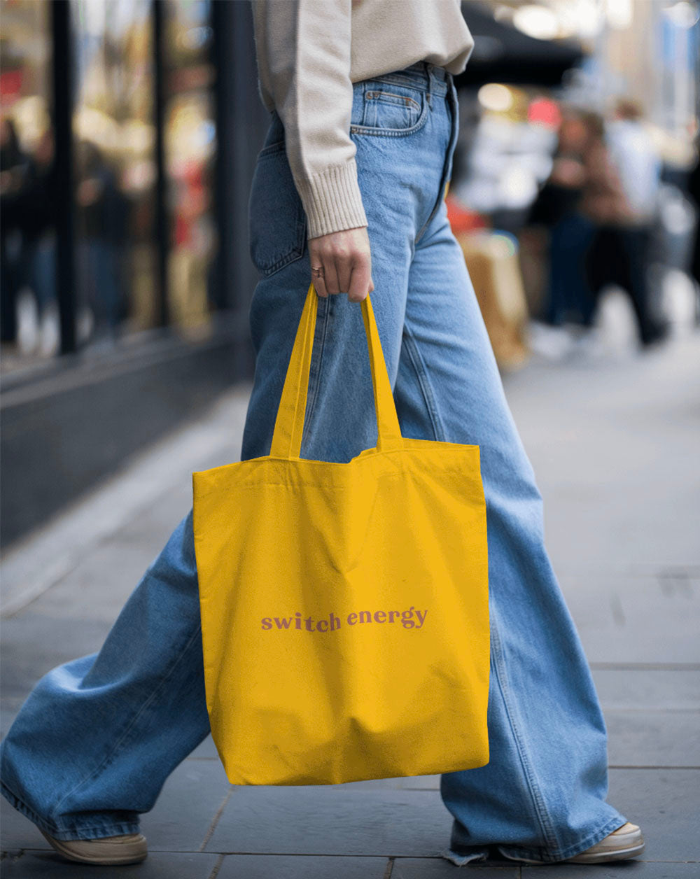 Switch Energy Tote Bag – Mustard & Terracotta Cheeky Play-Friendly Carryall