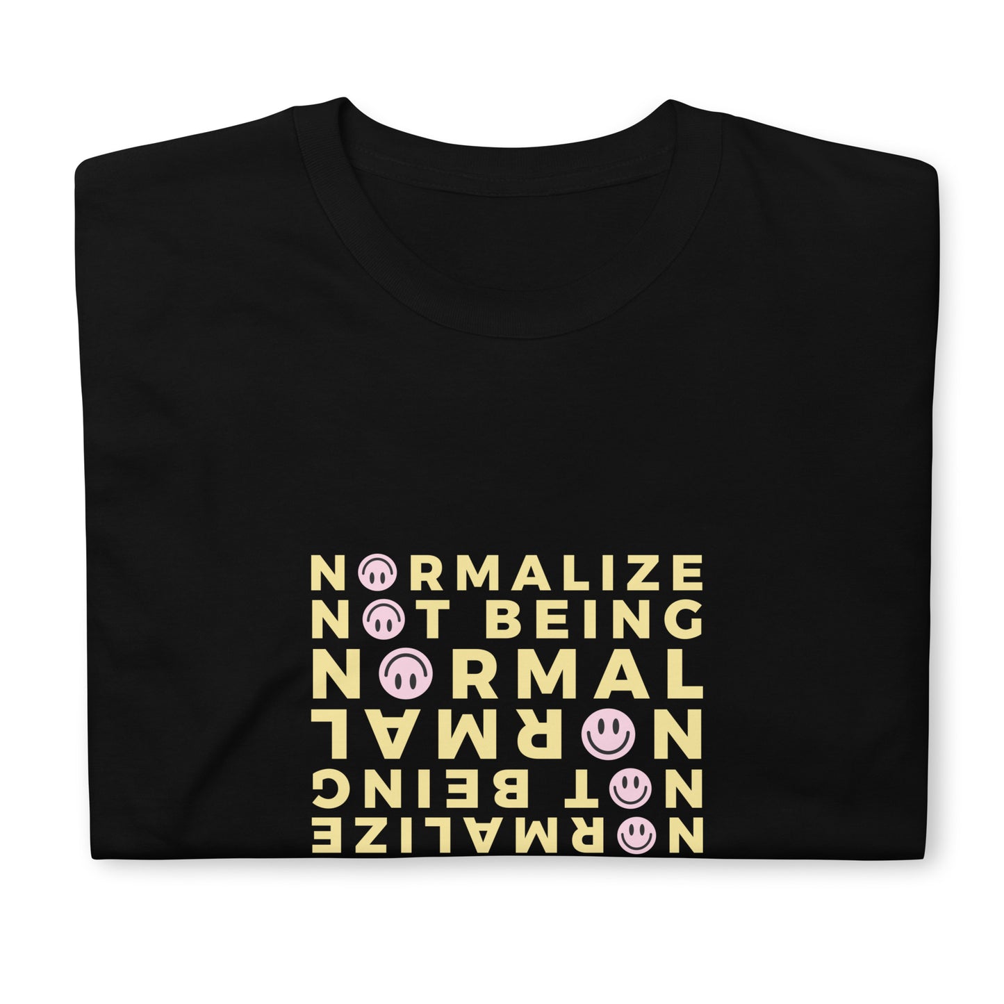 Non-normative Affirmation T-Shirt – Yellow Neurodiverse Empowerment Tee