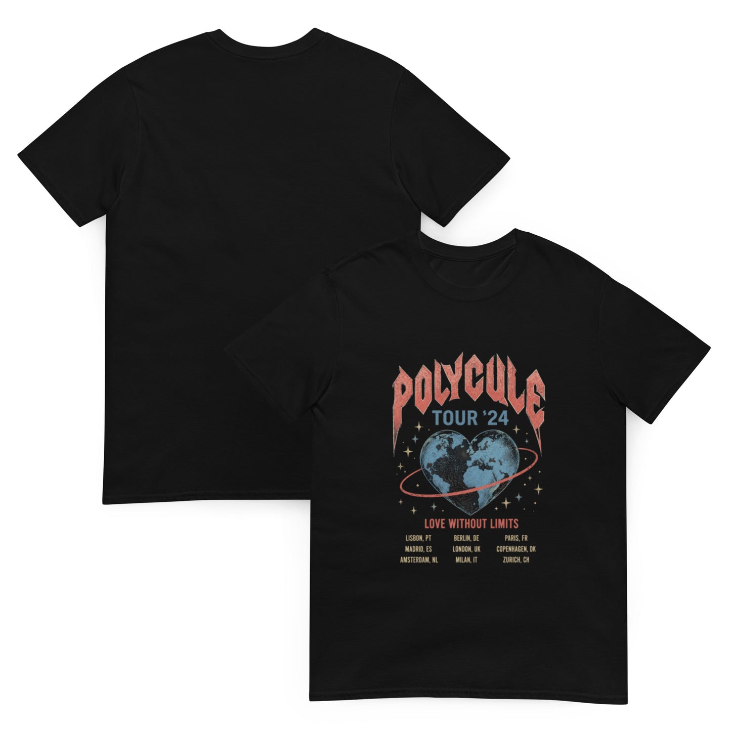 Polycule Tour T-Shirt - Vintage Rock Band Style ENM Unisex Tee