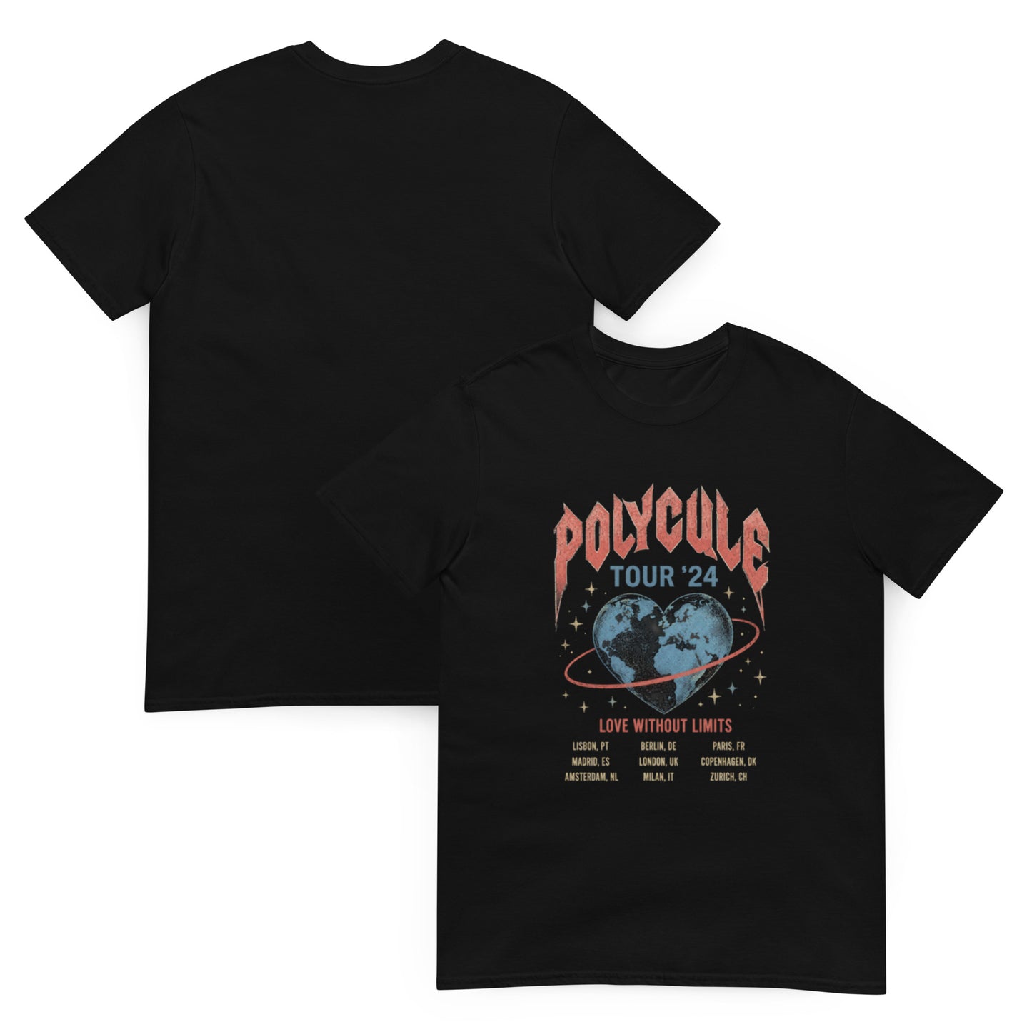 Polycule Tour T-Shirt - Vintage Rock Band Style ENM Unisex Tee