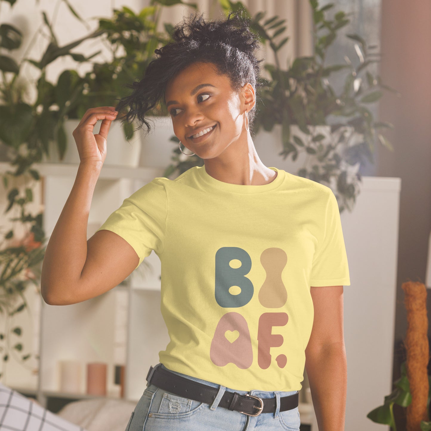 BI AF Bisexual Pride T-Shirt – Bold Retro LGBTQ+ Colorful Tee