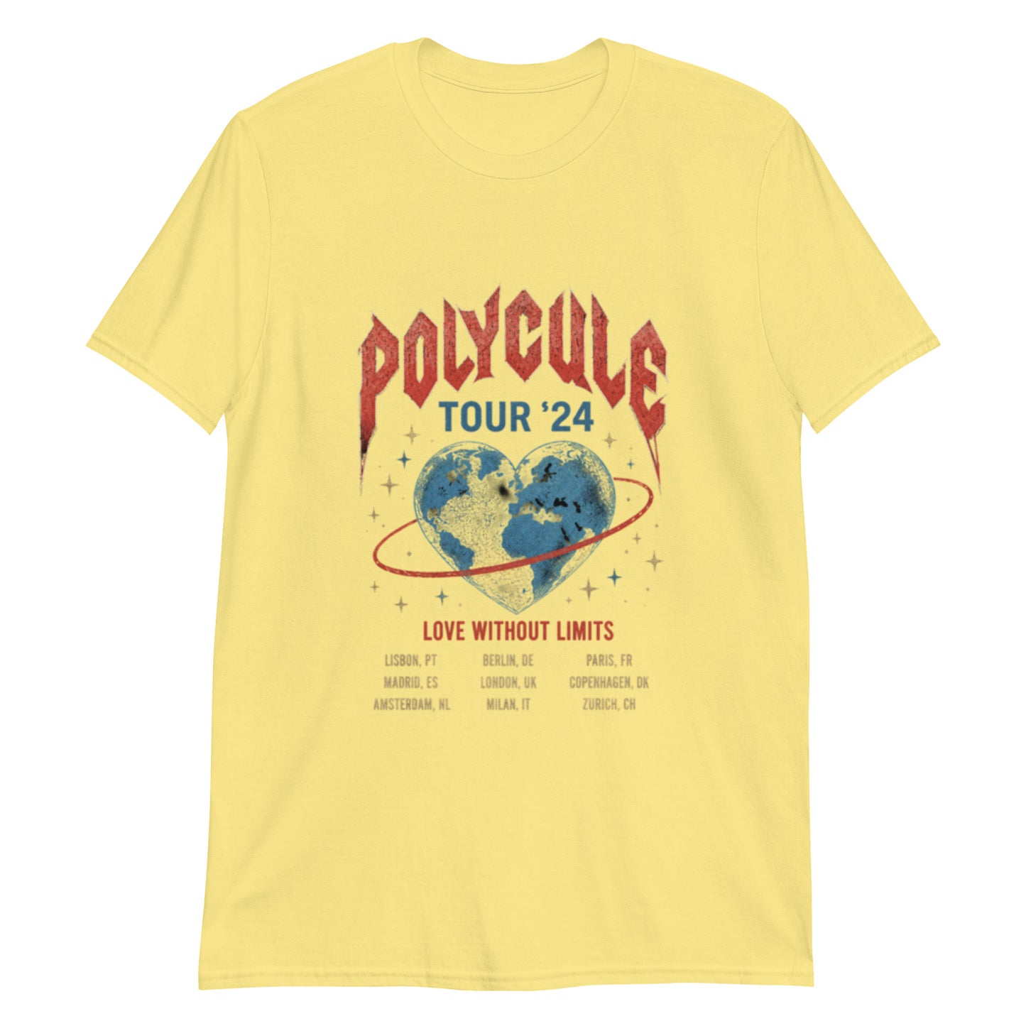 Polycule Tour T-Shirt - Vintage Rock Band Style ENM Unisex Tee