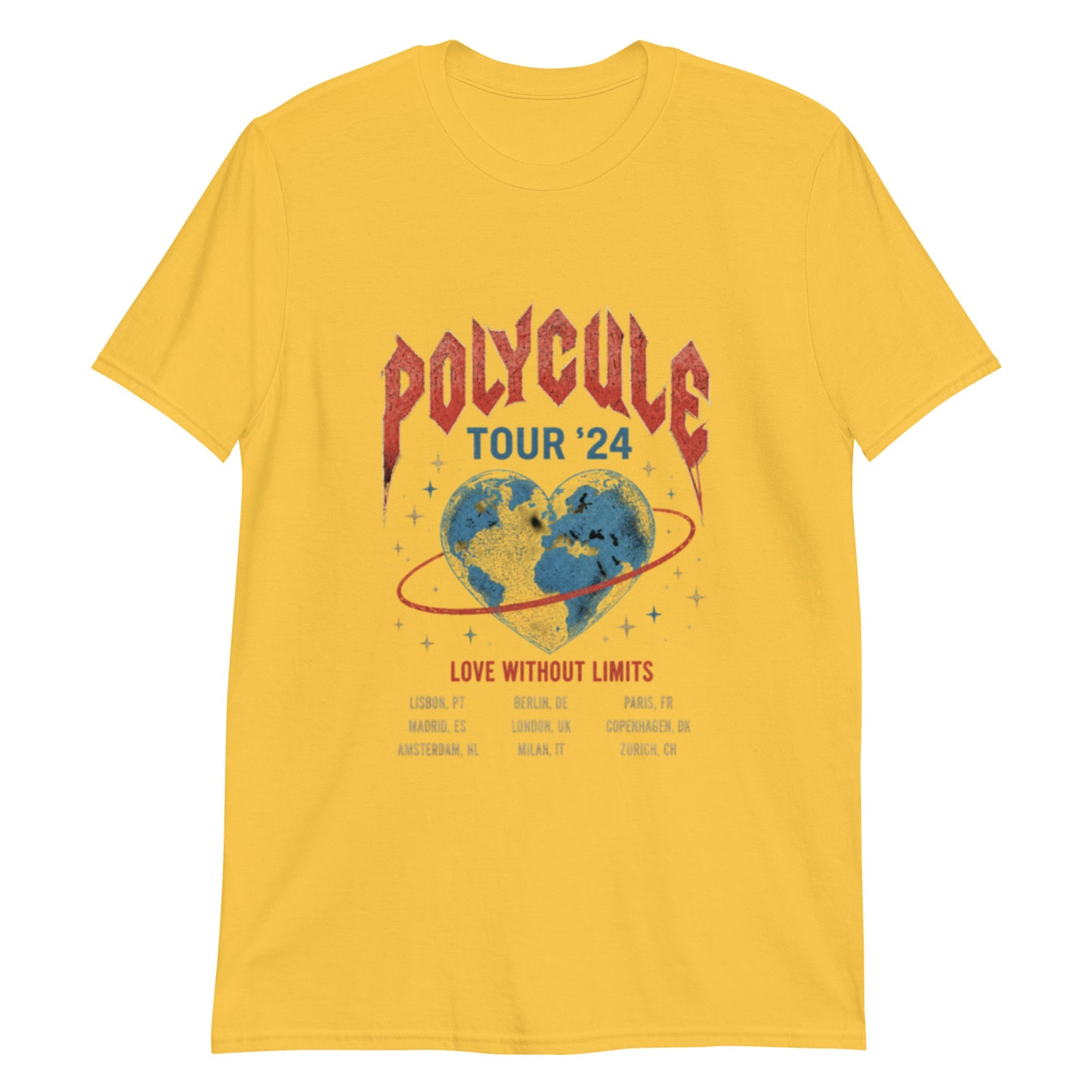 Polycule Tour T-Shirt - Vintage Rock Band Style ENM Unisex Tee
