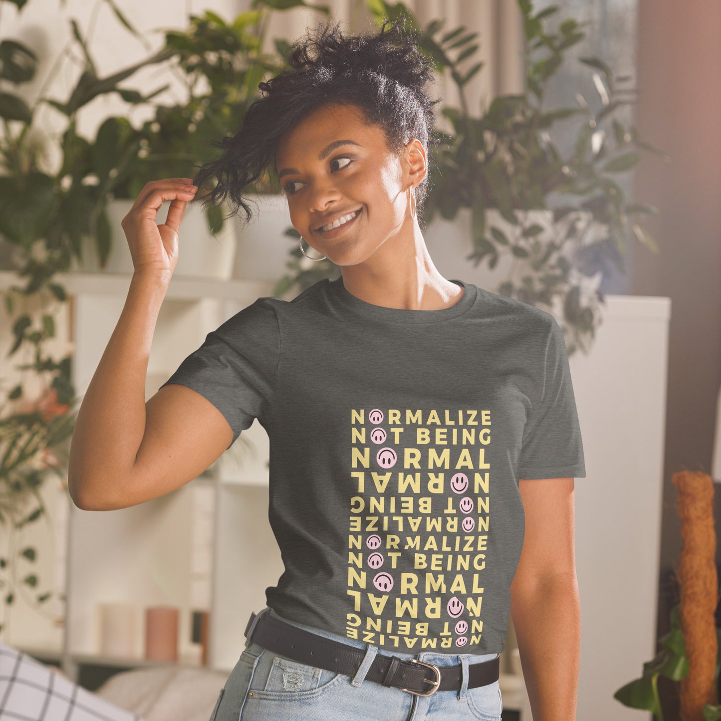 Non-normative Affirmation T-Shirt – Yellow Neurodiverse Empowerment Tee