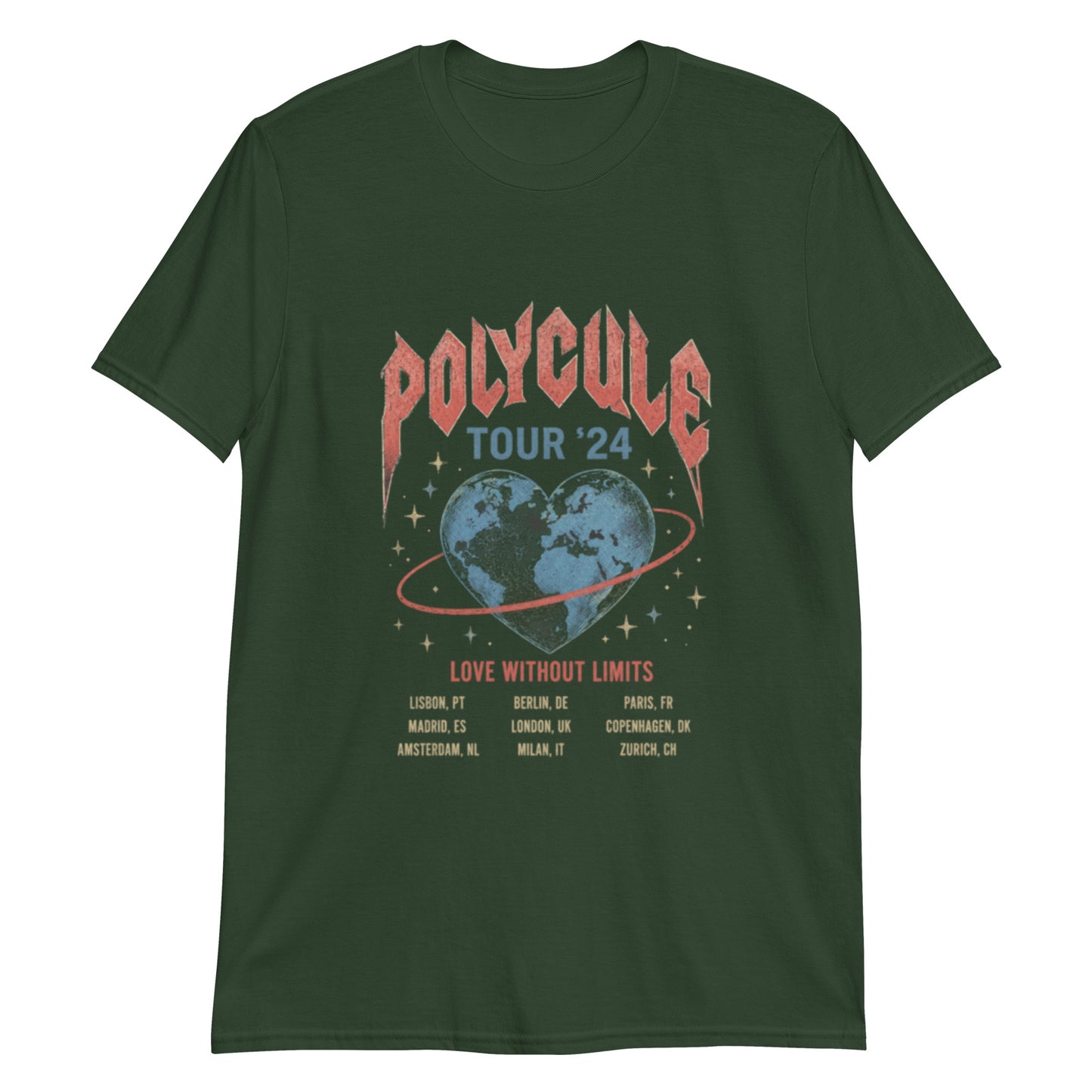 Polycule Tour T-Shirt - Vintage Rock Band Style ENM Unisex Tee