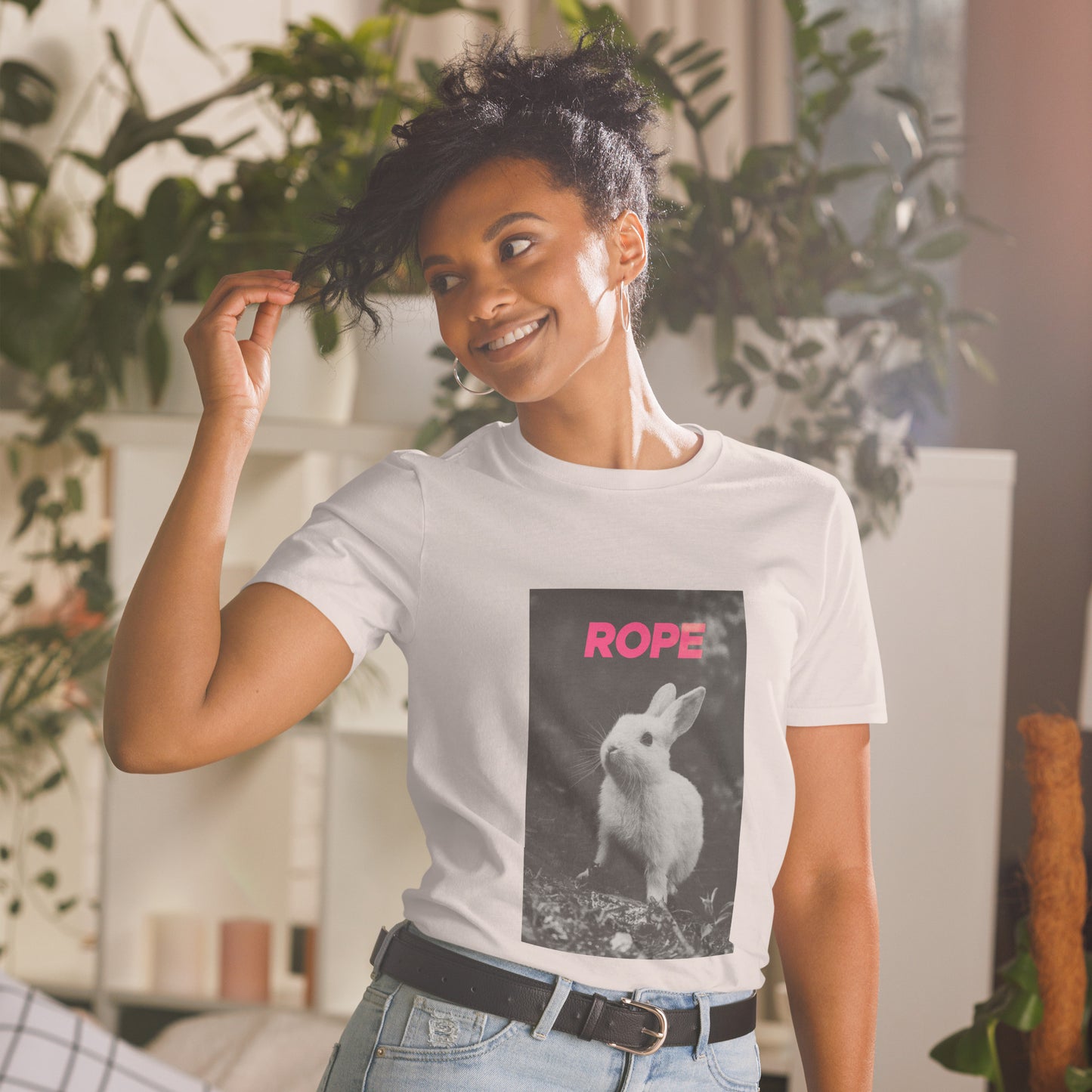 Rope Bunny Unisex T-Shirt – Subtle Sh*bari-Inspired Playful Tee