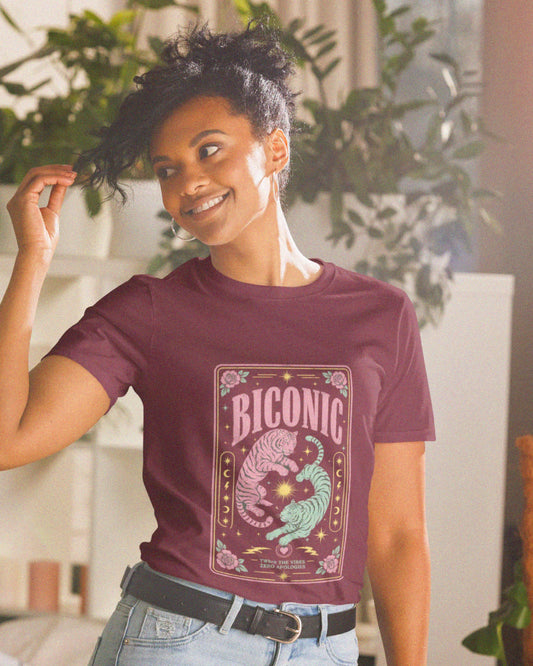 Biconic T-Shirt - Bisexual Pride Tiger Graphic Unisex Tee