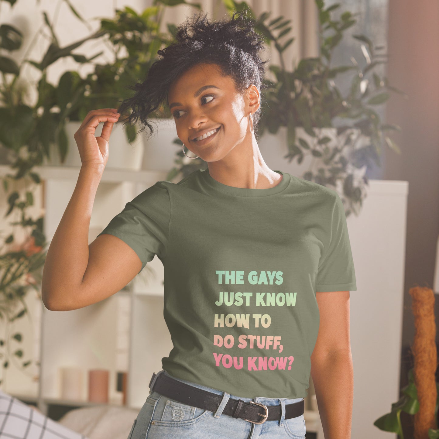 The Gays Just Know T-Shirt – Pastel Rainbow Queer White Lotus Tee