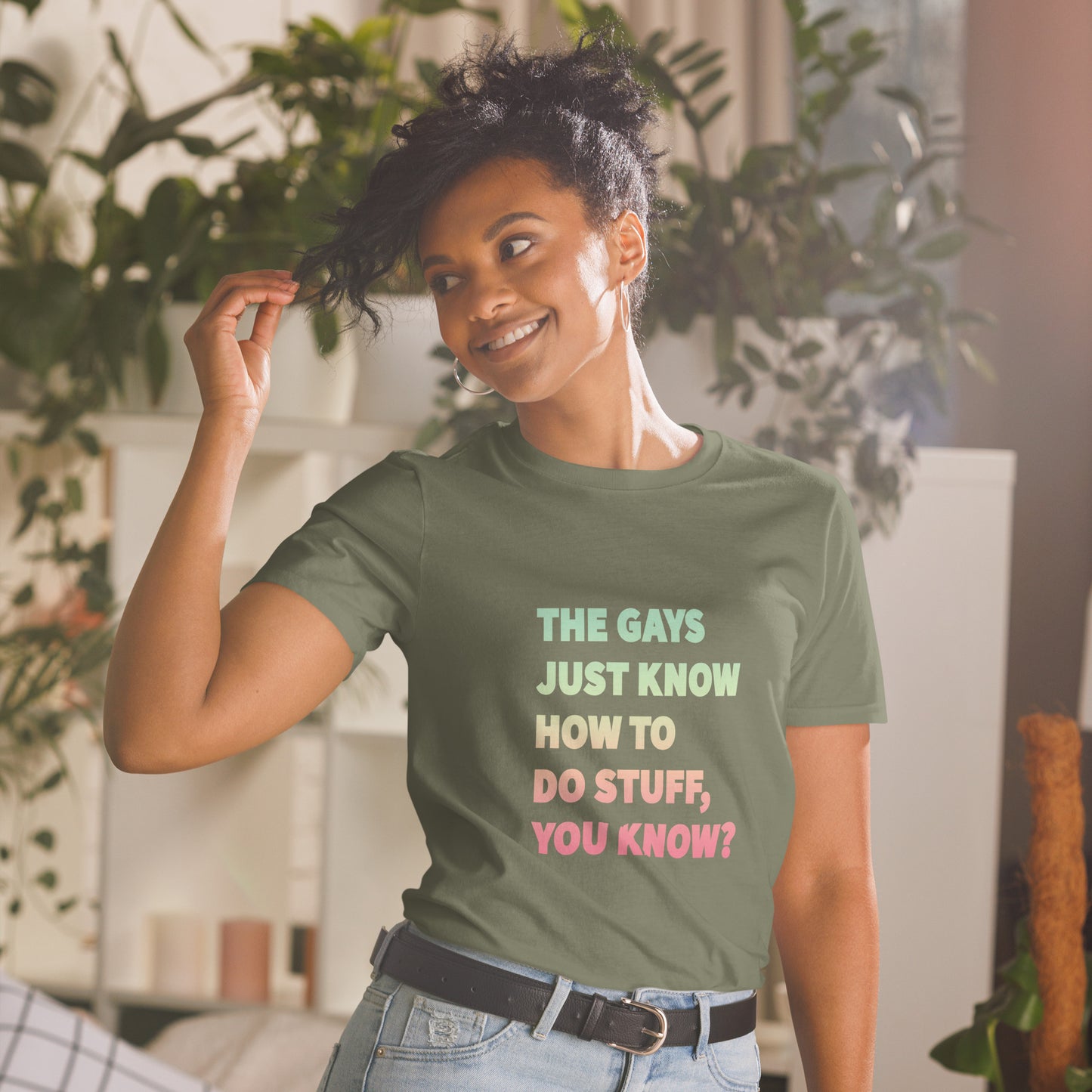 The Gays Just Know T-Shirt – Pastel Rainbow Queer White Lotus Tee