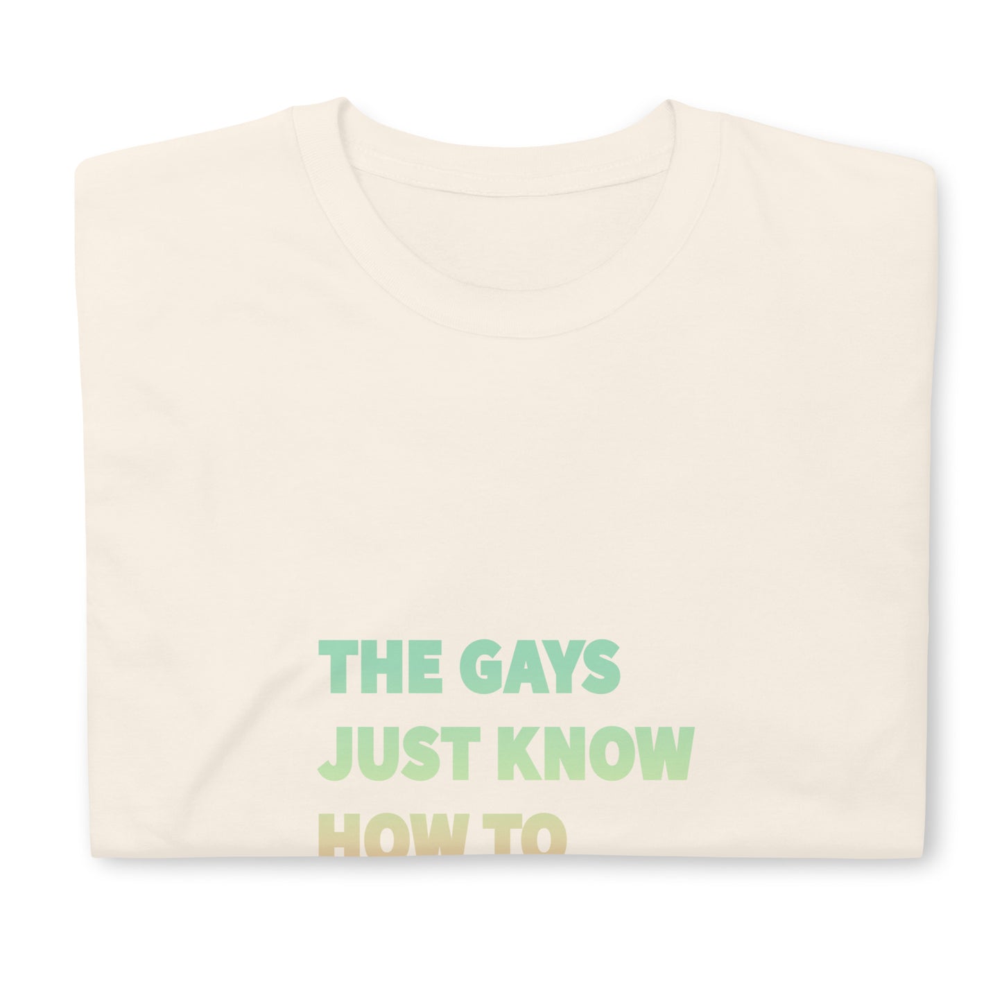 The Gays Just Know T-Shirt – Pastel Rainbow Queer White Lotus Tee