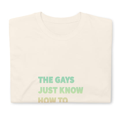 The Gays Just Know T-Shirt – Pastel Rainbow Queer White Lotus Tee