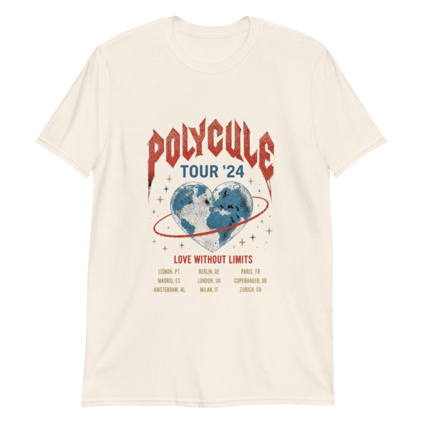 Polycule Tour T-Shirt - Vintage Rock Band Style ENM Unisex Tee