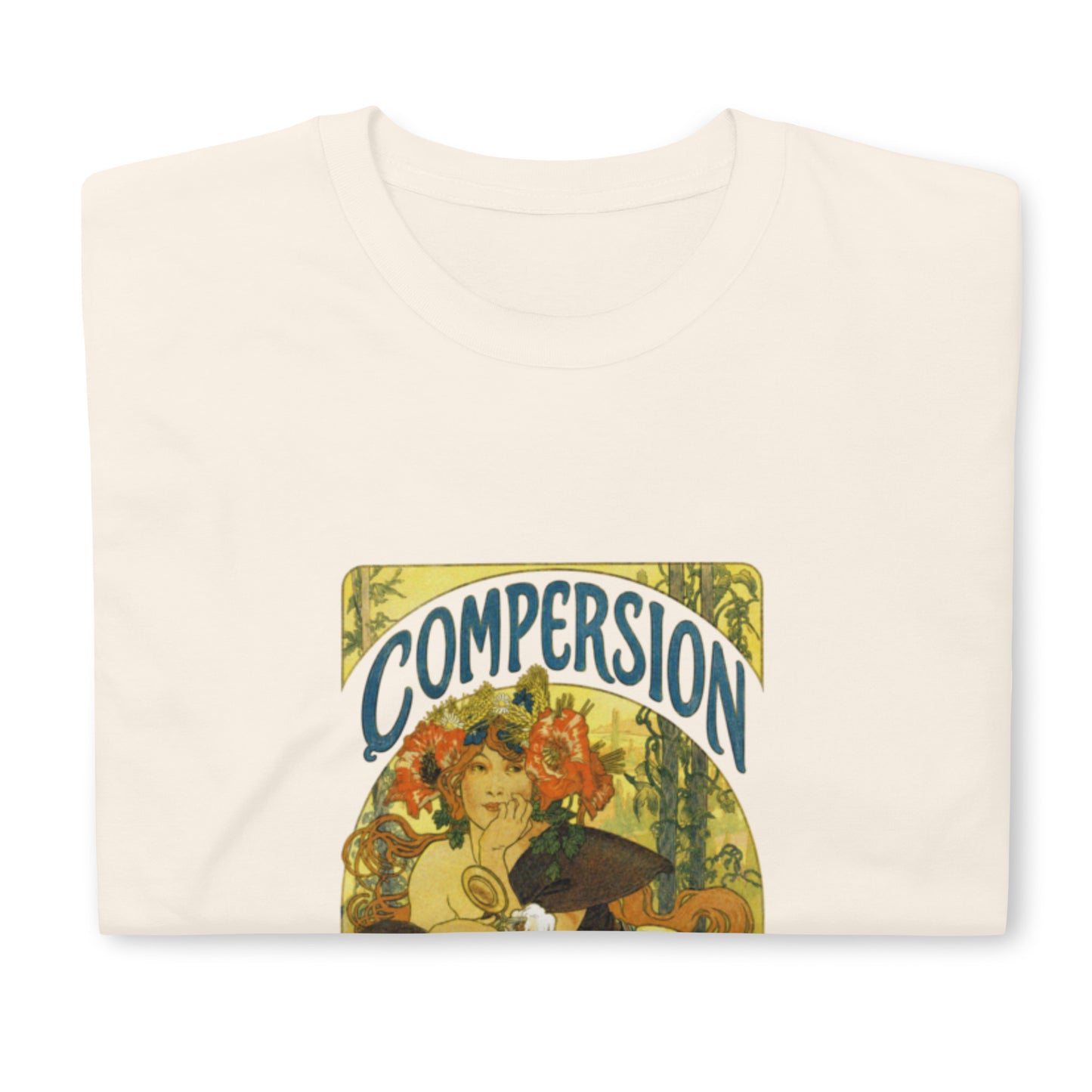 Vintage Compersion T-Shirt - Art Nouveau Polyamory Floral Design