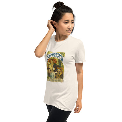 Vintage Compersion T-Shirt - Art Nouveau Polyamory Floral Design