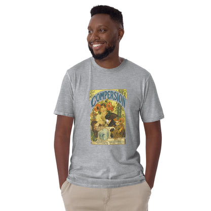 Vintage Compersion T-Shirt - Art Nouveau Polyamory Floral Design