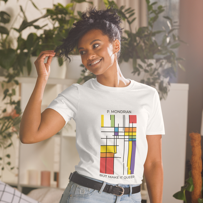 Queer Mondrian T-Shirt – LGBTQ Pride Abstract Art Tee