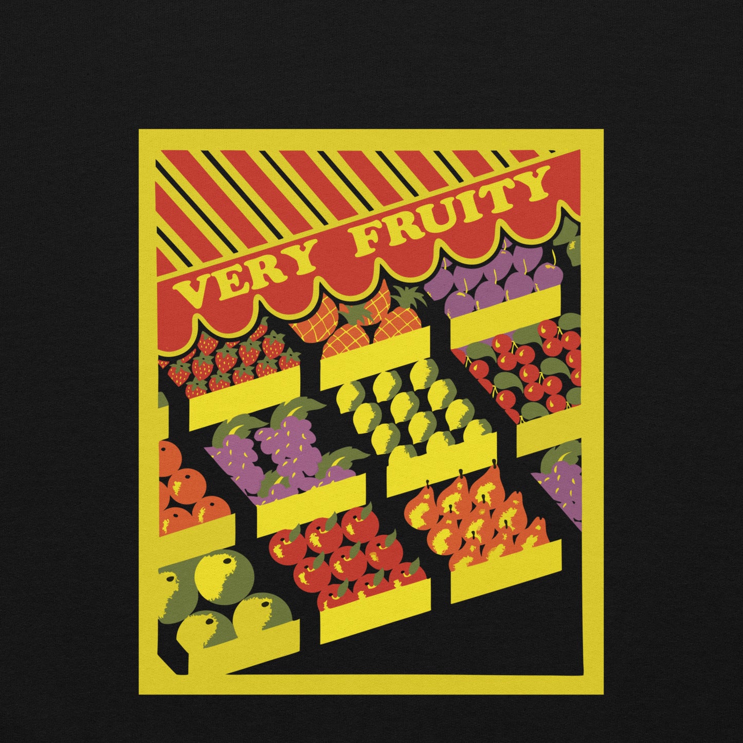 Very Fruity Unisex Hoodie - Queer Campy Vintage Fruit Stand Sweatshirt