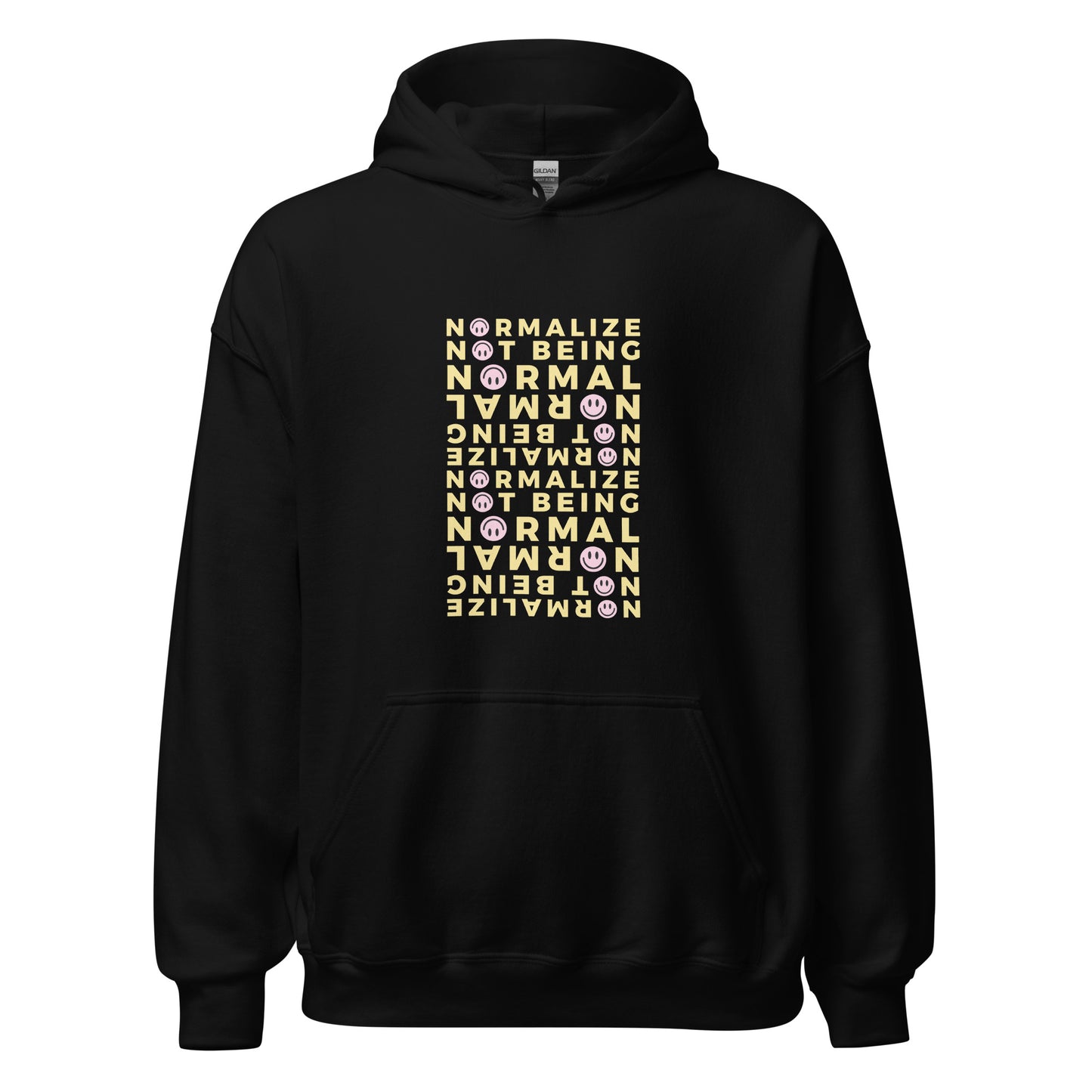 Non-normative Affirmation Unisex Hoodie – Yellow Neurodiverse Empowerment Sweatshirt