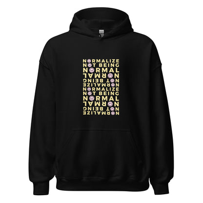 Non-normative Affirmation Unisex Hoodie – Yellow Neurodiverse Empowerment Sweatshirt